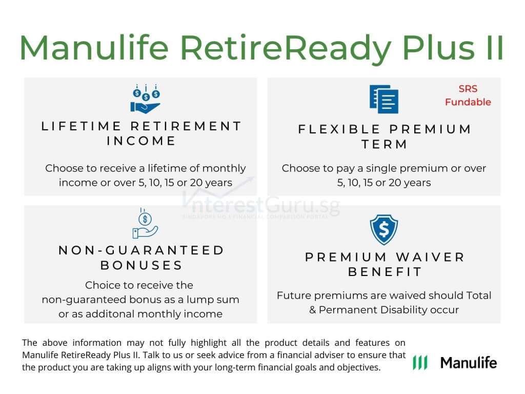 Manulife RetireReady Plus II Benefit Table 