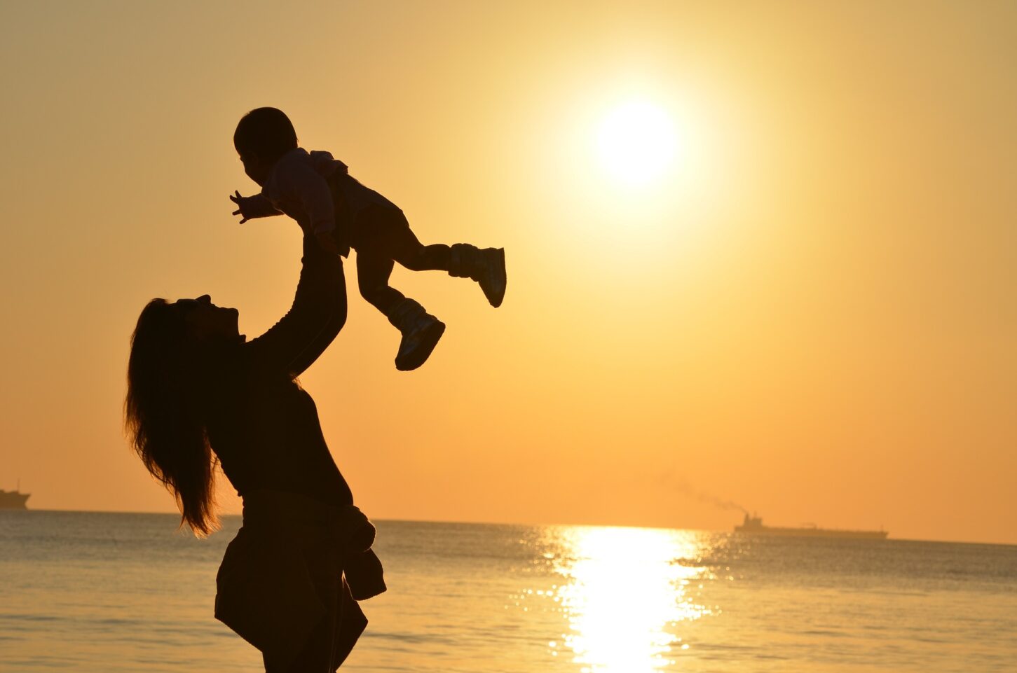 Mother playing with child